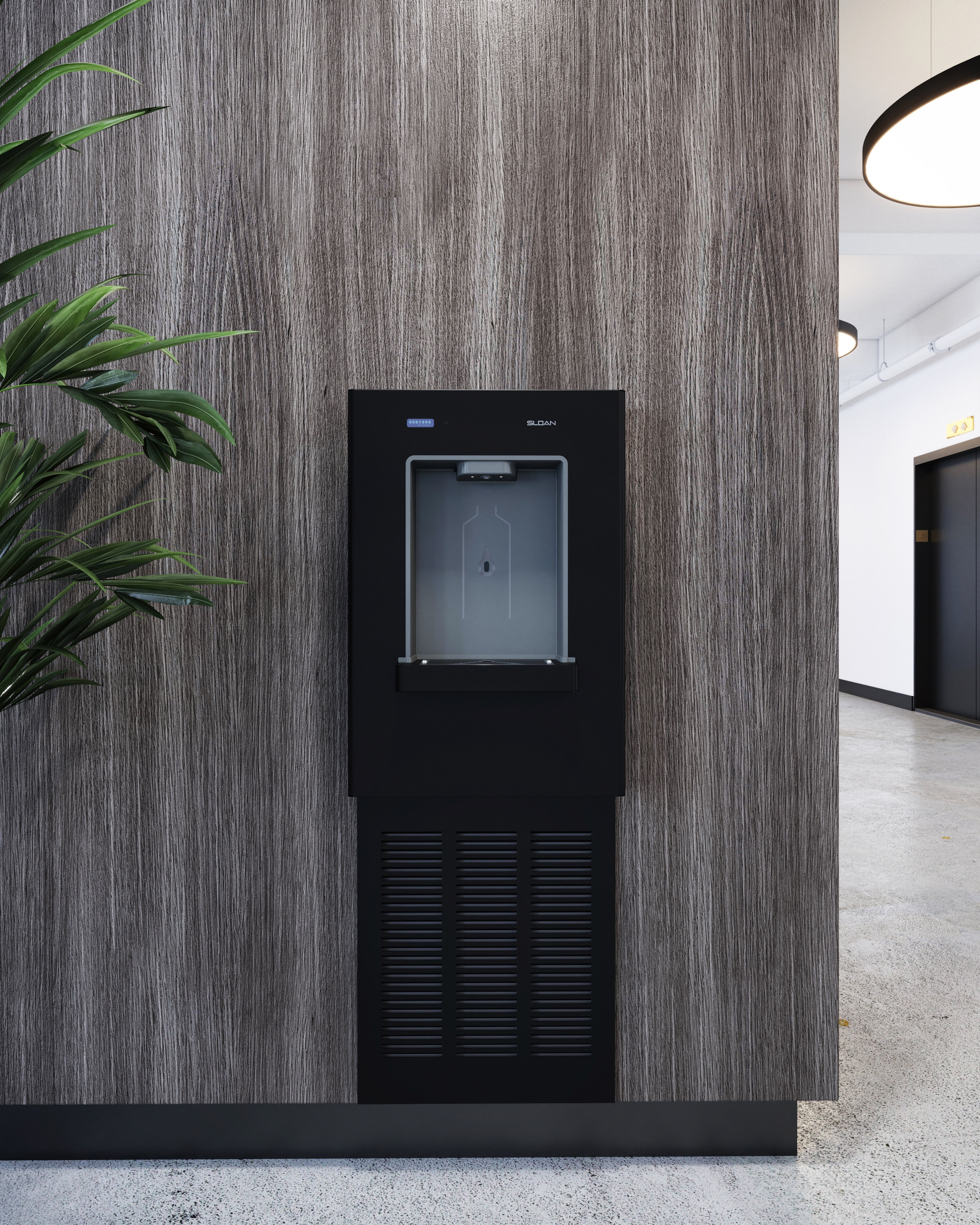 Black Bottle Filler Example for Offices, Health Facilities and more.