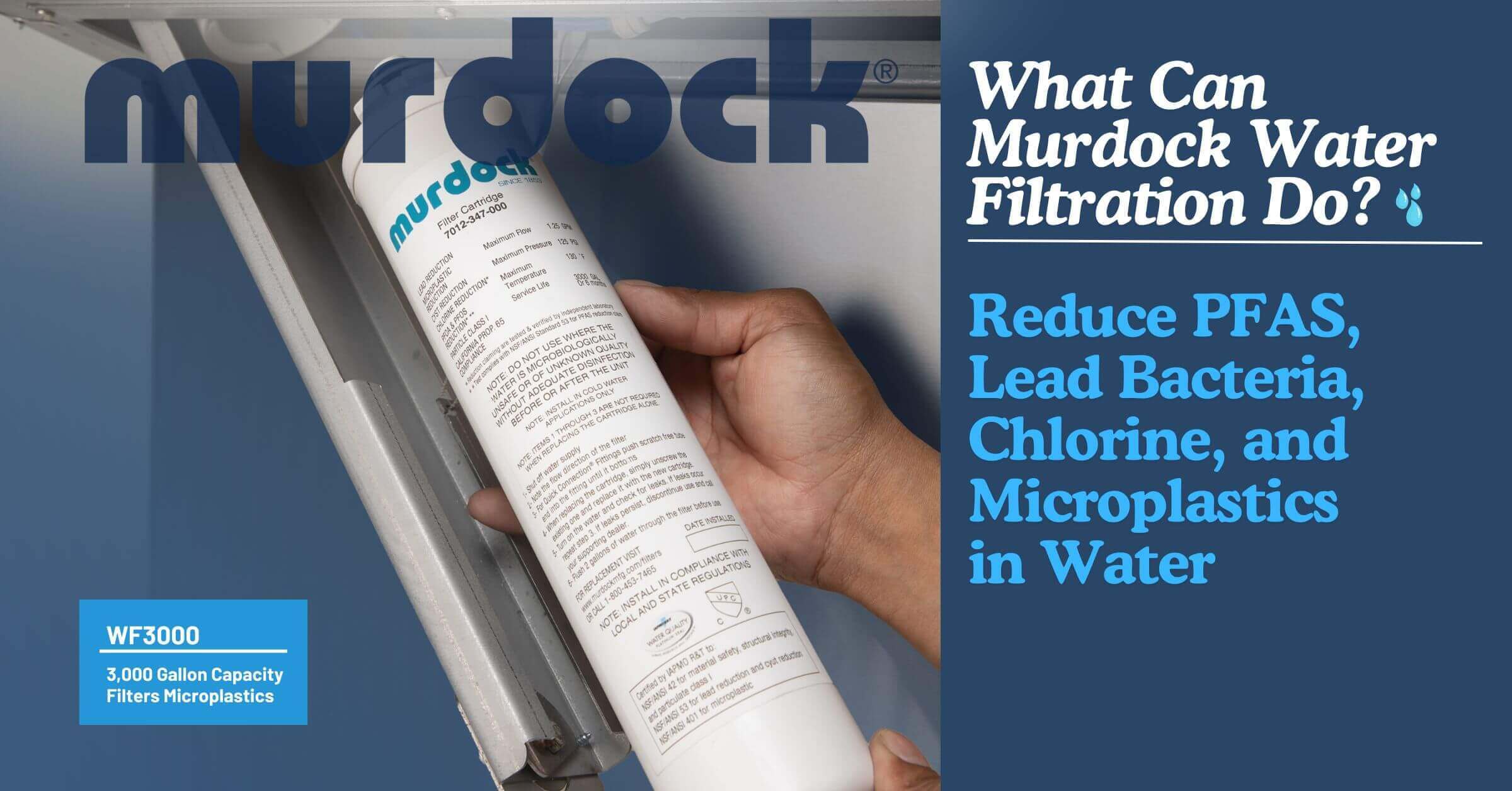Filters for Bottle Filling Stations Can Remove Lead, Chlorine, Bacteria, Micro Plastics, PFAS (Forever Chemicals) and more. Filters Remove a Variety of Contaminants