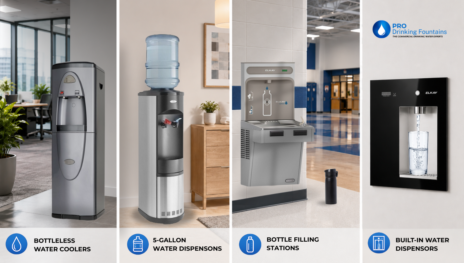 Four Water Dispensers Compared for Gyms, Schools, Fitness Centers, Offices, and Wellness Centers Four Water Dispensers Compared for Gyms, Schools, Fitness Centers, Offices, and Wellness Centers