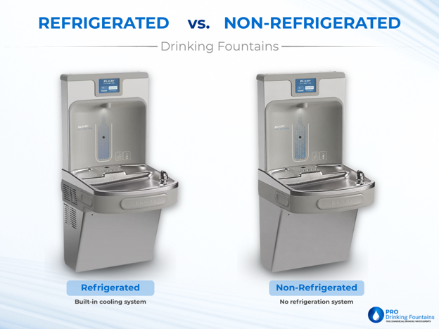 Refrigerated vs. Non-Refrigerated Drinking Fountains Refrigerated vs non-refrigerated drinking fountains